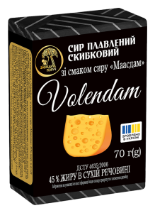 Сир плавлений скибковий “VOLENDAM” зі смаком сиру “Маасдам”
