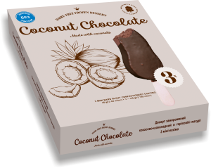 Десерт заморожений «Coconut Chocolate» кокосово-шоколадний в глазурі